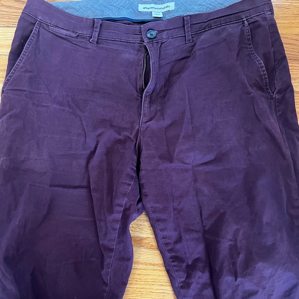 Amazon Essentials Men's Dark Purple Chinos